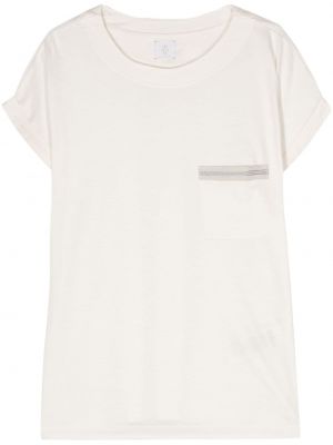 T-shirt avec poches Eleventy blanc