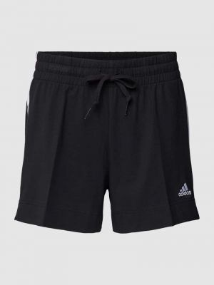 Szorty slim fit w paski Adidas Sportswear czarne