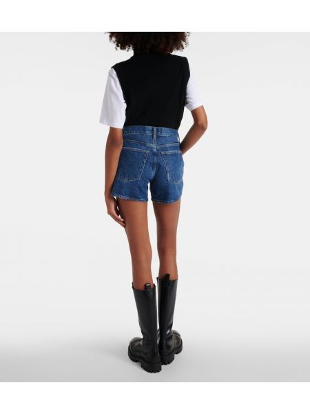 High waist jeans shorts Agolde blau