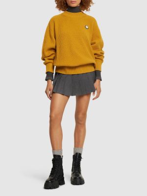 Вълнен пуловер Moncler Genius жълто