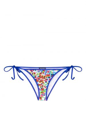 Bikini w kwiatki z nadrukiem Dsquared2 niebieski