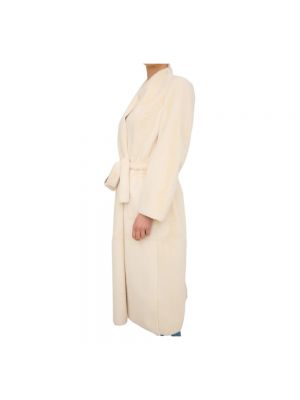 Abrigo de cuero reversible de cuero sintético Nenette blanco