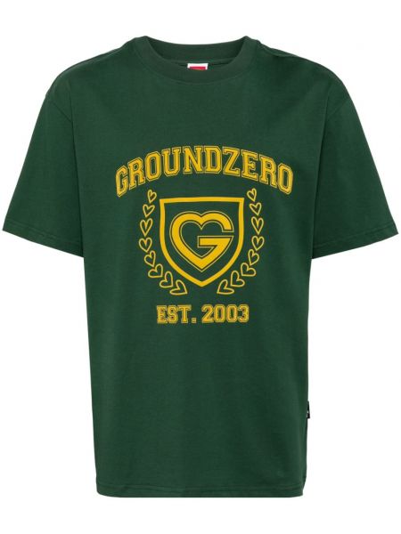 Raštuotas medvilninis marškinėliai Ground Zero