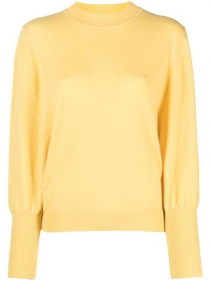 Кашмирен пуловер Odeeh жълто
