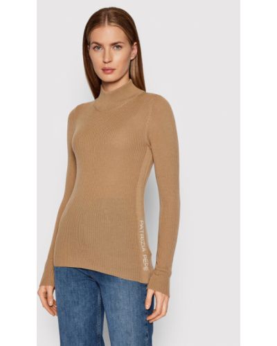 Patrizia Pepe Rolák 2M4144/A9N0-B729 Hnědá Slim Fit