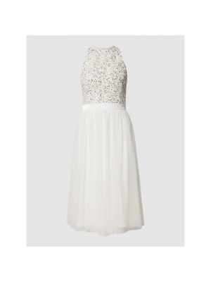 Sukienka koktajlowa Lace & Beads, biały