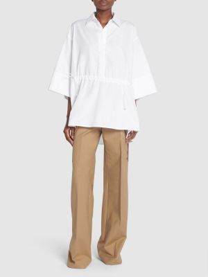 Camicia di cotone Max Mara bianco