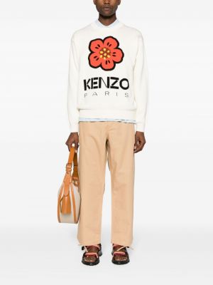 Džemperis ar ziediem Kenzo balts
