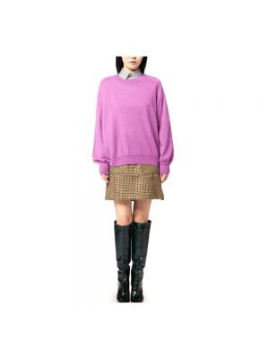 Sweter z okrągłym dekoltem Ballantyne fioletowy