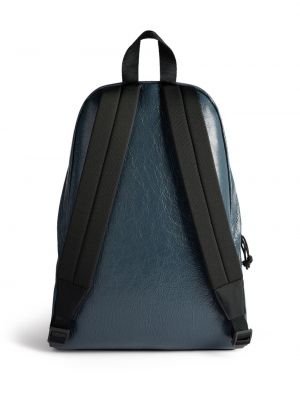 Kožený batoh Balenciaga modrý
