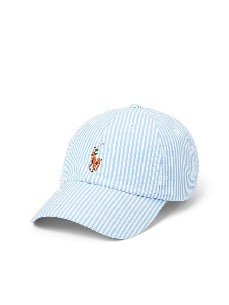 Gorra de algodón a rayas Polo Ralph Lauren