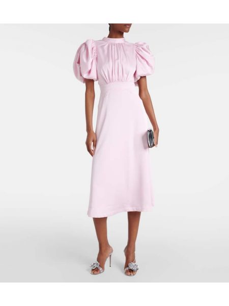 Σατέν μίντι φόρεμα Rotate ροζ