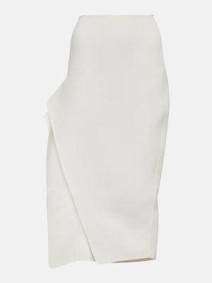 Falda midi ajustada de crepé Maticevski blanco