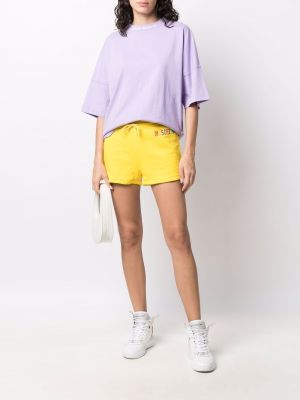 Shorts mit print Moschino gelb
