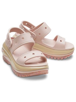 Классические туфли на каблуке Crocs розовые