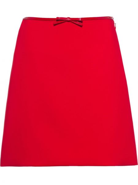 Falda con lazo Miu Miu rojo