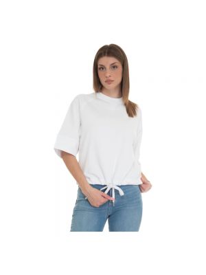 Bluza dresowa z krótkim rękawem Woolrich biała