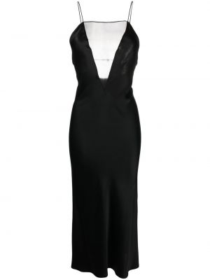 Βραδινό φόρεμα με διαφανεια Stella Mccartney μαύρο