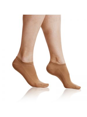 Nízké ponožky z jantaru Bellinda hnědé