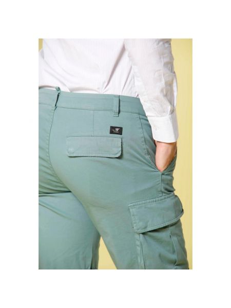 Pantalones cortos cargo de raso slim fit Mason's verde