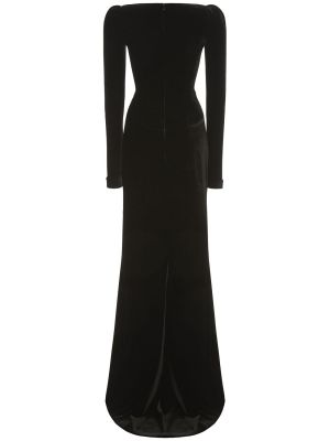 Aksamitna sukienka wieczorowa Alessandra Rich czarna