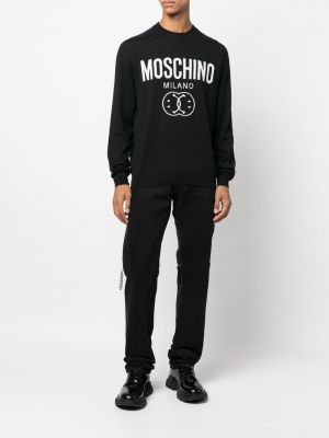 Trykt sweatshirt Moschino svart