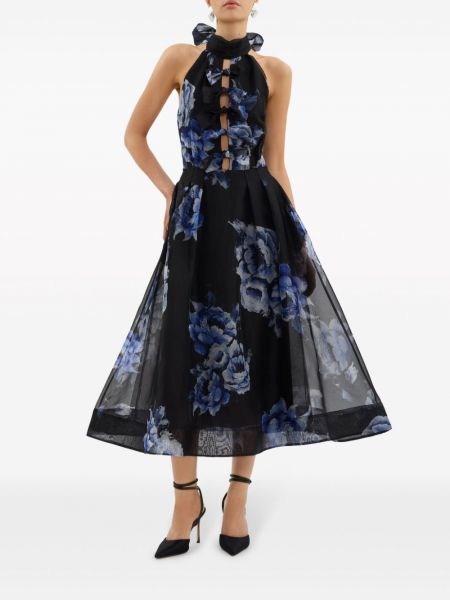 Květinové šifonové hedvábné večerní šaty Rebecca Vallance
