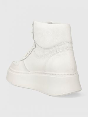 Bőr sneakers Charles Footwear fehér