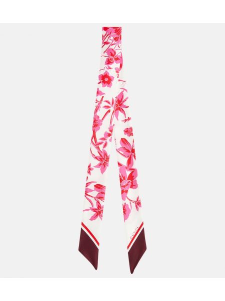 Sciarpa di seta a fiori Gucci