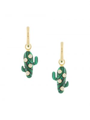 Boucles d'oreilles à boucle Eshvi vert