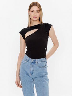 Bluză slim fit Calvin Klein Jeans negru