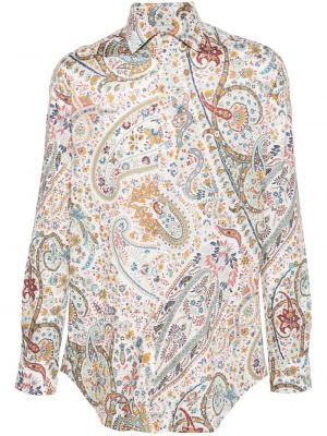 Košeľa s potlačou s paisley vzorom Etro biela