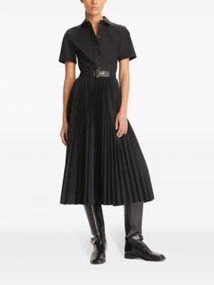 Sukienka koszulowa plisowana Tory Burch czarna