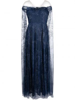 Sukienka wieczorowa tiulowa Marchesa Notte niebieska