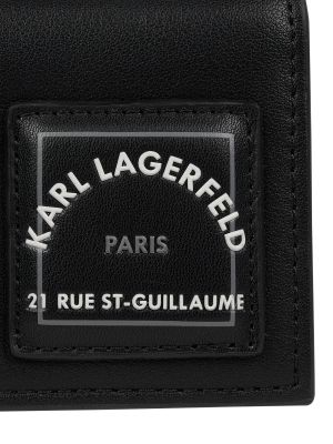 Portfel skórzany Karl Lagerfeld czarny