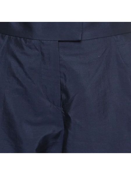 Pantalones de seda Armani Pre-owned azul