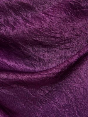 Saténová midi sukňa Acne Studios fialová