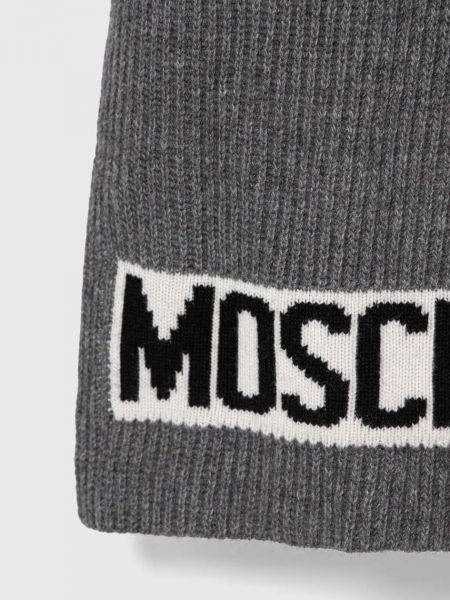 Однотонный шарф Moschino серый