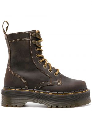 Botine din piele Dr. Martens maro