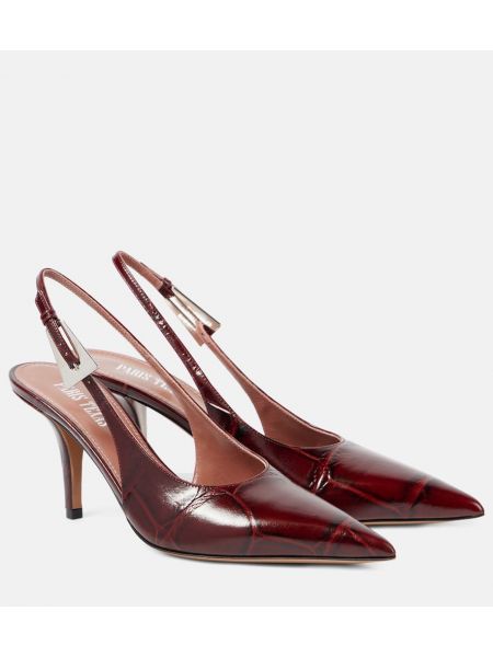 Slingback læder pumps Paris Texas rød