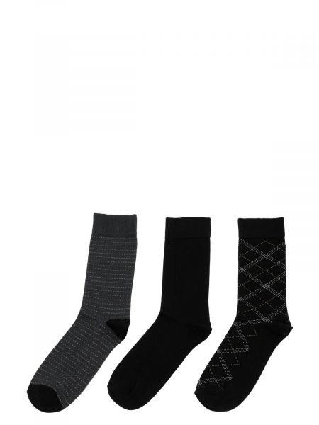 Kostkované ponožky Polaris černé