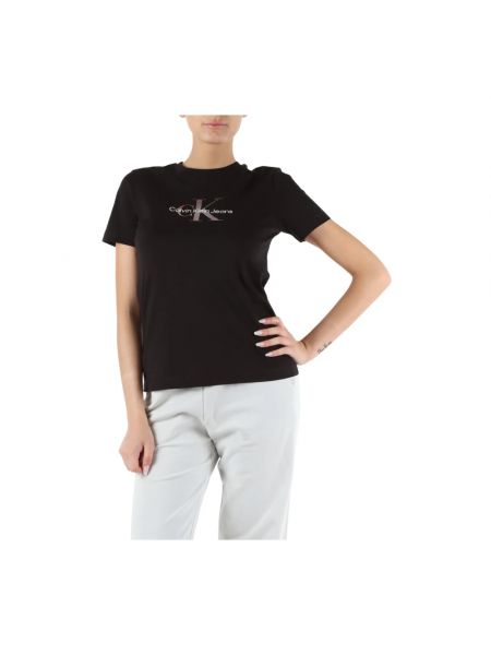 T-shirt mit print Calvin Klein Jeans schwarz