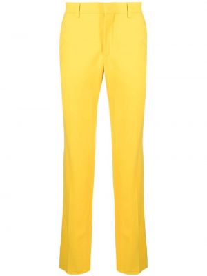 Pantaloni cu talie joasă Moschino galben