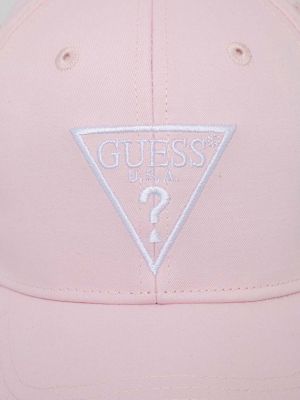 Pamučna kapa Guess ružičasta