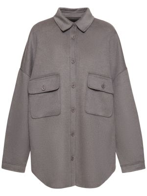 Camisa de lana The Frankie Shop gris