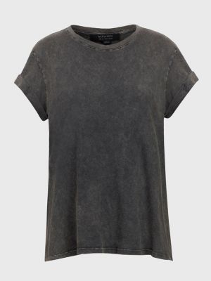 Bavlněné tričko Allsaints šedé