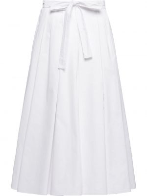 Falda midi Prada blanco