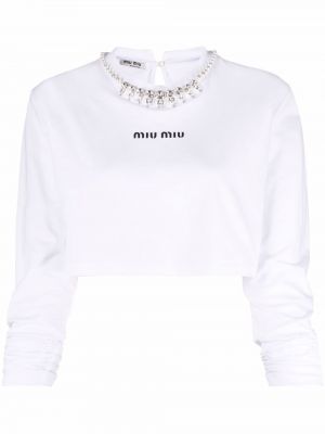 Sudadera Miu Miu blanco