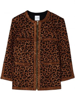 Manteau à paillettes à imprimé à imprimé léopard St. John