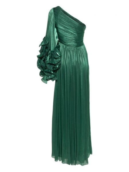 Koktejlové šaty s volány Costarellos zelené